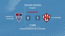 Resumen partido entre Gimnástica Segoviana y Atl. Bembibre Jornada 30 Tercera División