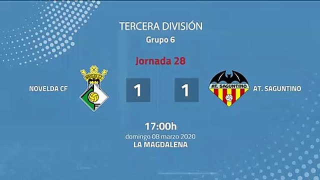 Resumen partido entre Novelda CF y At. Saguntino Jornada 28 Tercera División