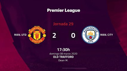 Resumen partido entre Man. Utd y Man. City Jornada 29 Premier League