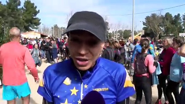 Réaction de la vainqueur féminine Jennifer Beauregard