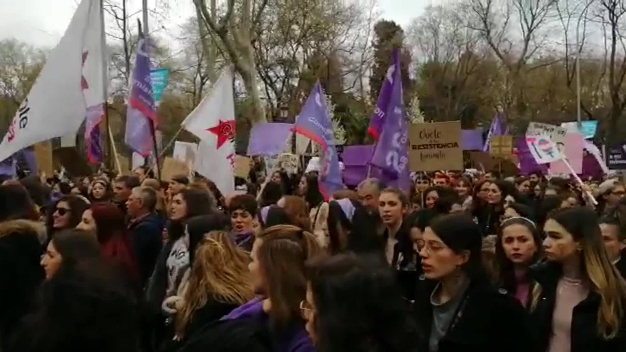 Cánticos por el Día Internacional de la Mujer en Madrid