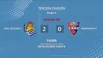 Resumen partido entre Real Sociedad C y Balmaseda FC Jornada 28 Tercera División