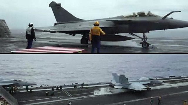 US & French Aircraft Carriers - Exercise Mediterranean Sea March 3. 2020