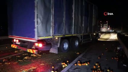 İki tırın çarpıştığı kazada 1 kişi yaralandı