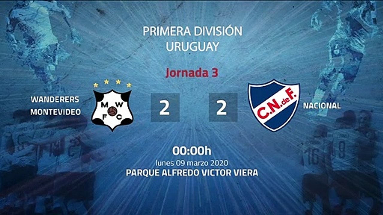 Resumen partido entre Wanderers Montevideo y Nacional Jornada 3 Apertura Uruguay