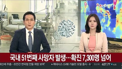 국내 51번째 사망자 발생…확진 7,300명 넘어