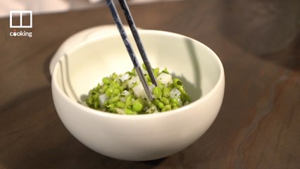 How to turn snap peas, wakame and cuttlefish into a light and fresh appetiser