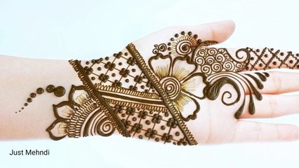 Very Easy trick mehndi design for front hands - Beautiful and simple mehndi design 2022