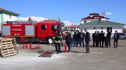 Erzincan'da emniyet personeline yangın eğitimi verildi