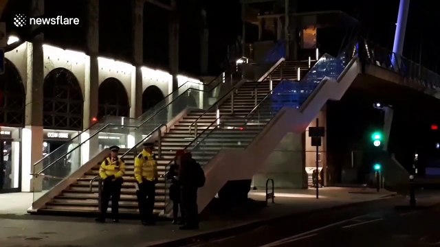 Police cordon off area in Westminster where knifeman was shot dead by armed police