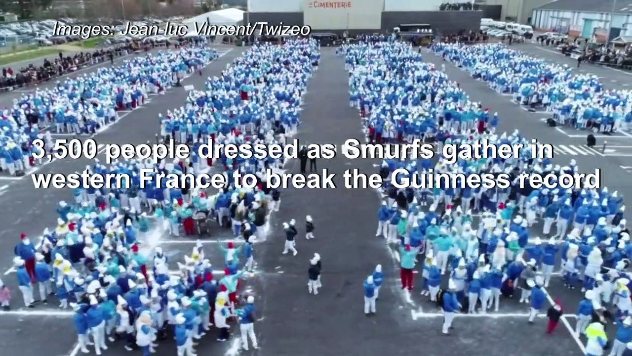 World record-breaking Smurf gathering takes place in France