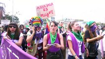 Thousands march in Bogota to mark International Women's Day