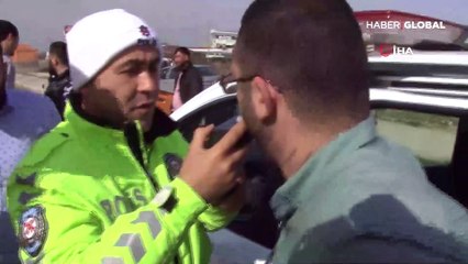 Kaza yapıp ters şeride uçtu, yarış pisti yapılmasını istedi