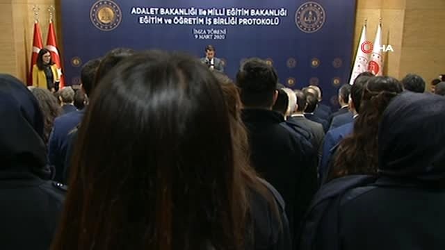 Adalet Bakanı Gül ve Milli Eğitim Bakanı Selçuk, Eğitim ve Öğretim İş Birliği Protokolünü imzaladı