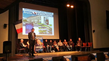 PEZENAS - BRUNO LEROGNON : Réunion publique du VENDREDI 6 MARS (partie 1)