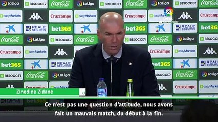Zidane : "un mauvais match du début à la fin"