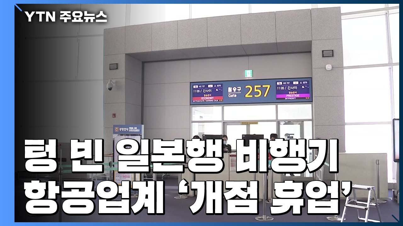 텅 빈 일본행 비행기...항공업계 '개점 휴업' / YTN
