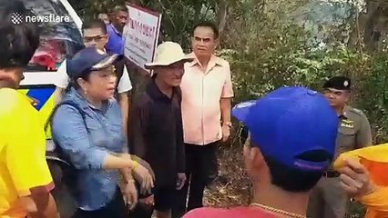 Crocodile caught five days after escaping from Buddhist temple in Thailand