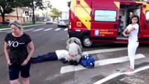 Ciclista é atingido por automóvel na Avenida Piquiri