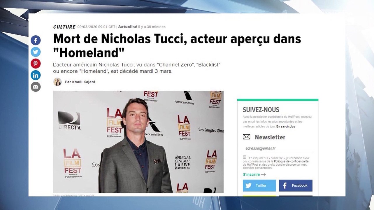 Nicholas Tucci : Mort de l'acteur vu dans Homeland et Blacklist à 38 ans