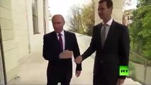 Putin Esad'ı kapıda karşıladı