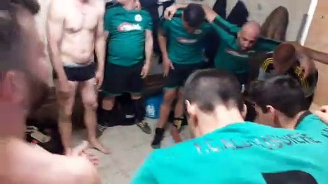 LE VESTIAIRE ALBOUSSIEROIS APRÈS LA VICTOIRE 4 À 0 FACE À CHABEUIL DIMANCHE 8 MARS 2020