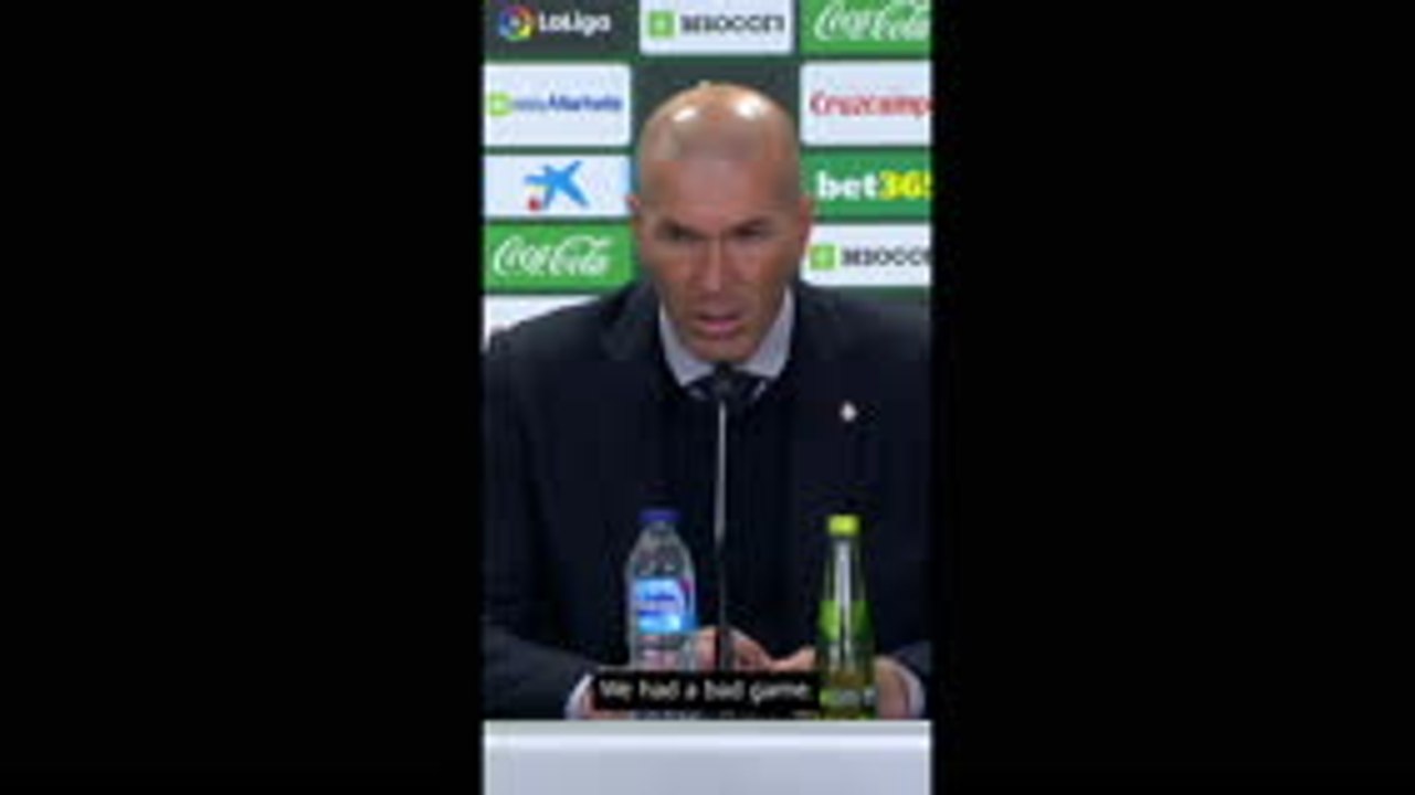 Betis defeat worst performance by Real this season - Zidane