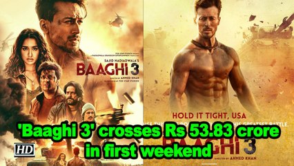 'Baaghi 3' crosses Rs 53.83 crore in first weekend