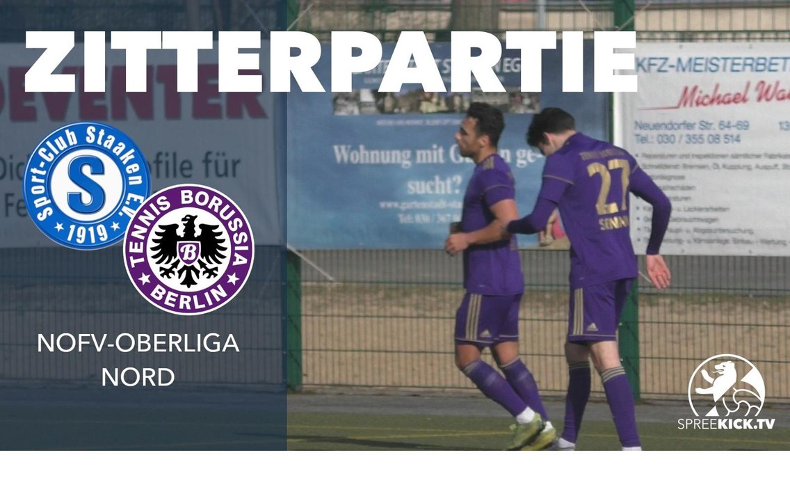 TeBe verspielt fast 3:0-Führung im Berlin-Derby | SC Staaken - Tennis Borussia Berlin (NOFV-Oberliga Nord)
