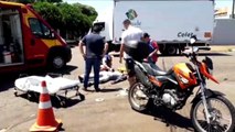 Motociclista fica ferido em acidente de trânsito no Bairro Brasília