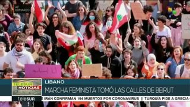 Libanesas marchan para exigir más igualdad y menos violencia de género