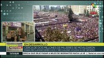 Alista carabineros acciones represivas contra marcha de chilenas