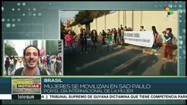 Brasileñas marchan el 8-M contra políticas del pdte. Jair Bolsonaro
