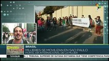 Brasileñas marchan el 8-M contra políticas del pdte. Jair Bolsonaro