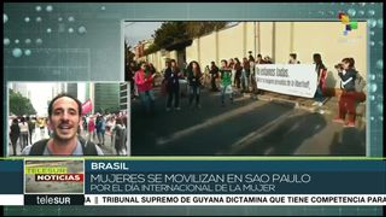 Brasileñas marchan el 8-M contra políticas del pdte. Jair Bolsonaro