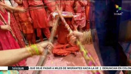 Celebran hindúes el multicolor Festival de Holi