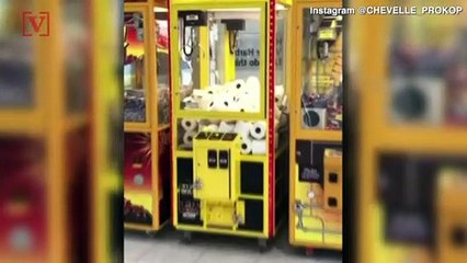 Bizarre Video Shows Claw Machine Filled With Rolls of Toilet Paper Amid Coronavirus Panic