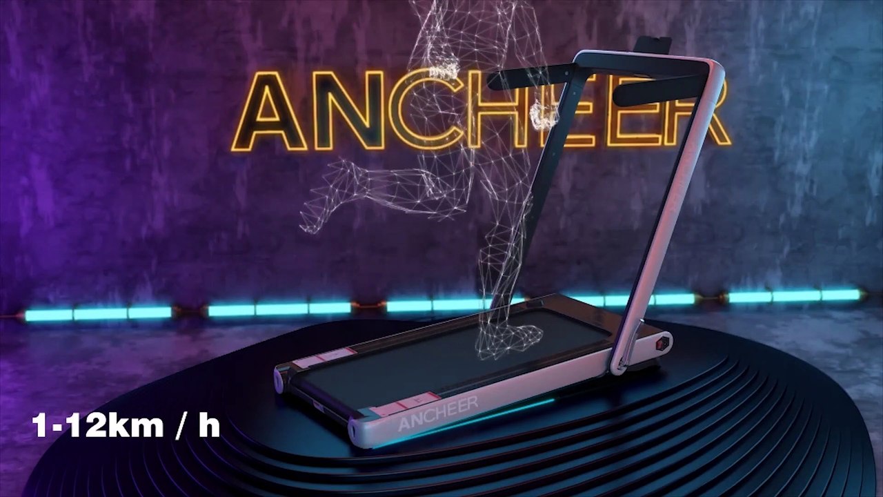 ANCHEER 2 in1 Folding Treadmill, Smart 2.25 HP Under Desk Treadmill
