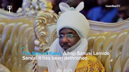 Emir of Kano, Muhammad Sanusi II dethroned
