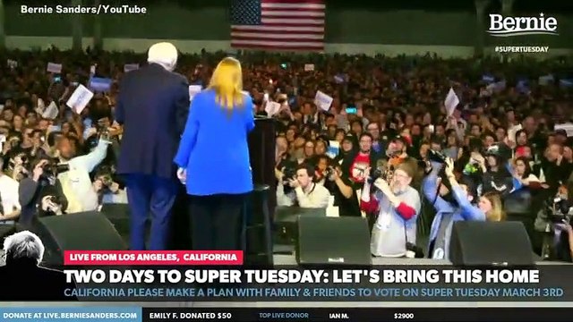 Bernie Sanders Introduces Public Enemy Radio At Los Angeles Rally