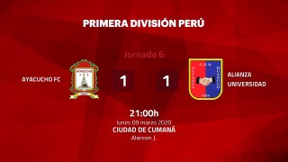 Resumen partido entre Ayacucho FC y Alianza Universidad Jornada 6 Perú - Liga 1 Apertura