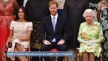 Queen Invites Meghan Markle and Prince Harry to Church: 'It Was a Sweet Gesture,' Source Says
