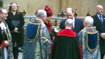 Royal family is leaving Westminster Abbey after Commonwealth Day