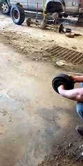 Rolling a Removed Wheel with an Air Wand