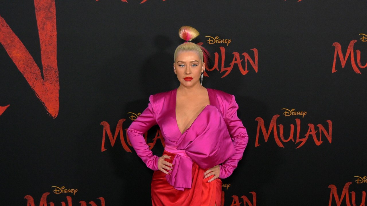 Christina Aguilera "Mulan" World Premiere Red Carpet Fashion