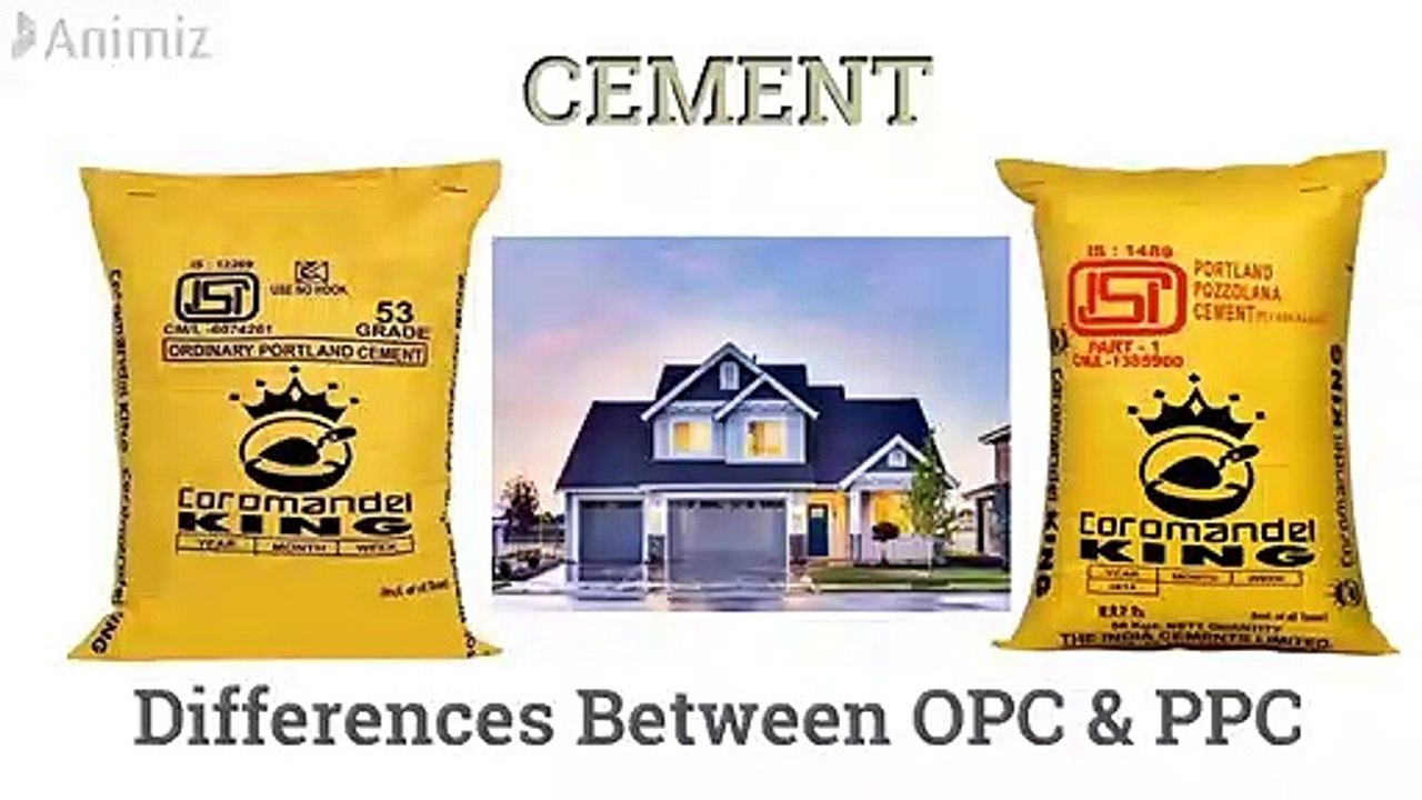 Differences Between OPC(Ordinary Portland Cement) & PPC(Portland Pozzolana Cement(PPC) | OPC Vs PPC