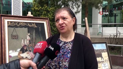 Çoruh kıyısından topladığı taşları sanat eserine çeviriyor