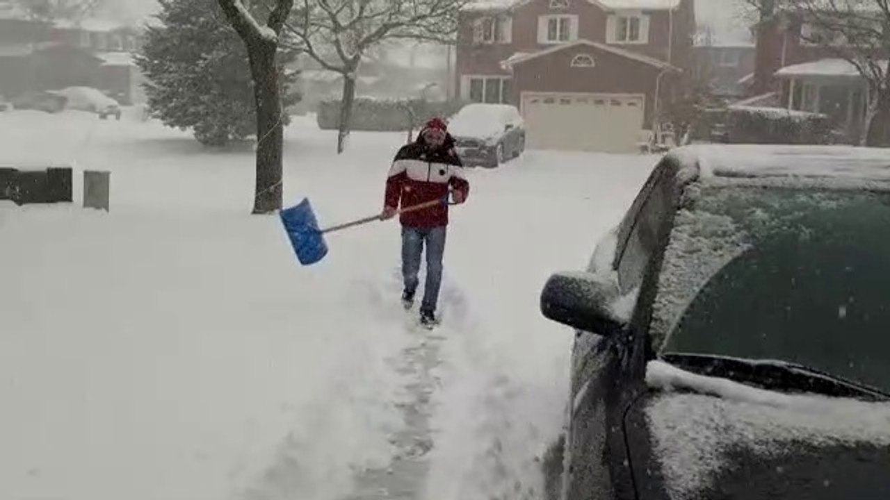 #hard work in canada #snow fall