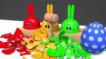 Learn Colors with Bunny Mold। Aprender colores con conejito molde y madera martillo pala juguetes xilófono para niños
