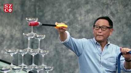 Başkandan şampanya testi